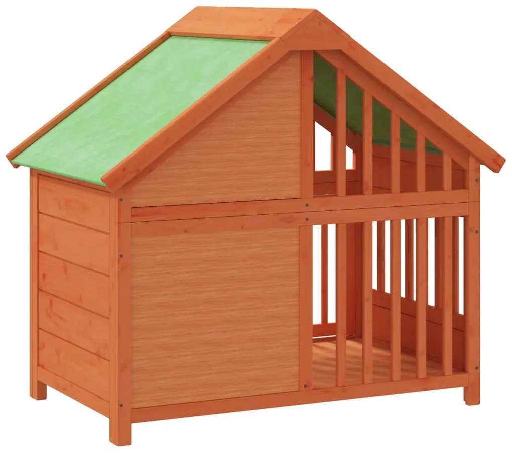 Casota para cães 96x60,5x87 cm pinho maciço castanho