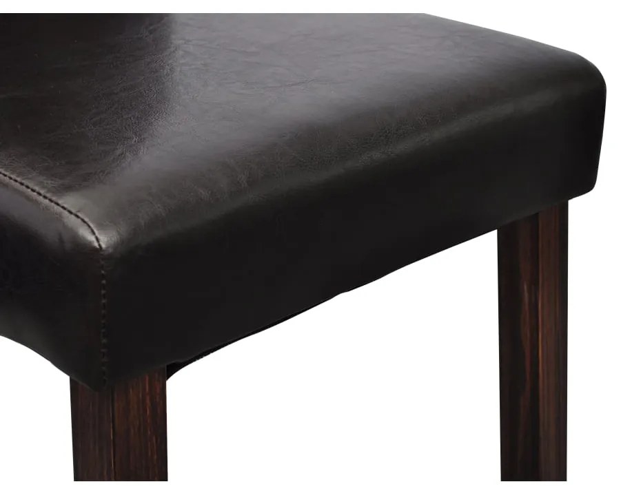 Cadeiras de jantar 6 pcs couro artificial preto