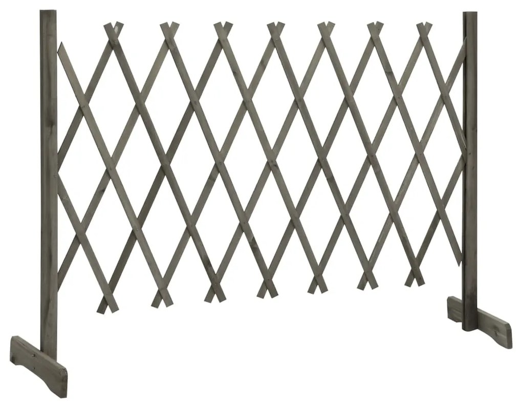 Vedação em treliça para jardim 150x80 cm abeto maciço cinzento