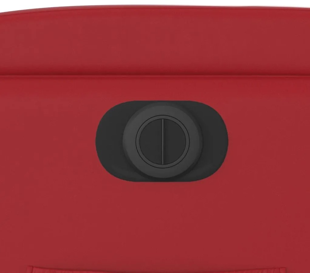 Poltrona reclinável elétrica couro artificial vermelho