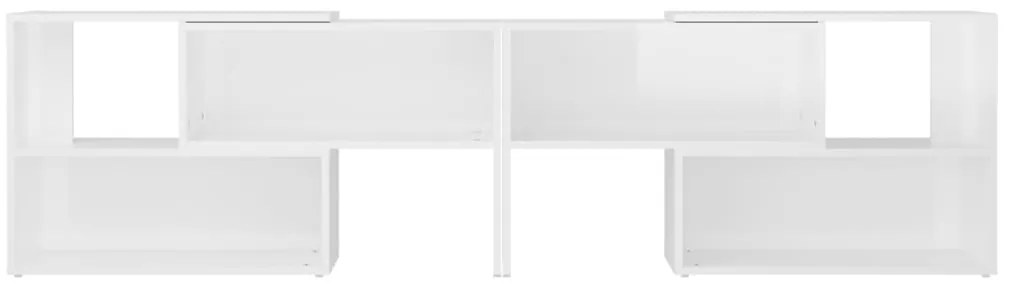 Móvel de TV 149x30x52 cm derivados de madeira branco brilhante