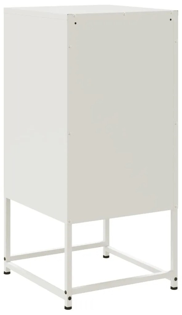 Mesa de cabeceira 36x39x78 cm aço branco