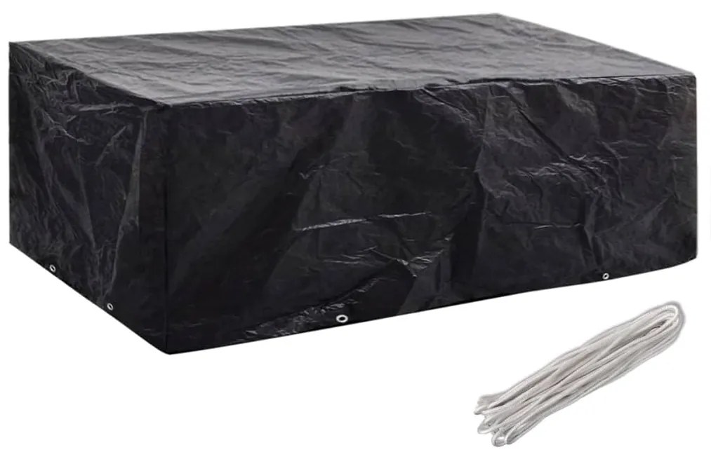 Capas para mobiliário de jardim 2 pcs 8 ilhós 200x160x70 cm