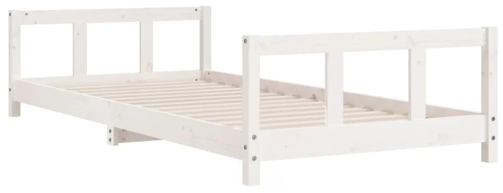 Estrutura de cama infantil 90x190 cm pinho maciço branco