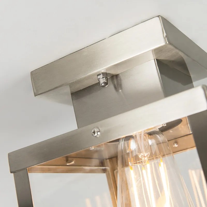 Candeeiro de teto exterior moderno em aço 1 luz - Rotterdam Moderno