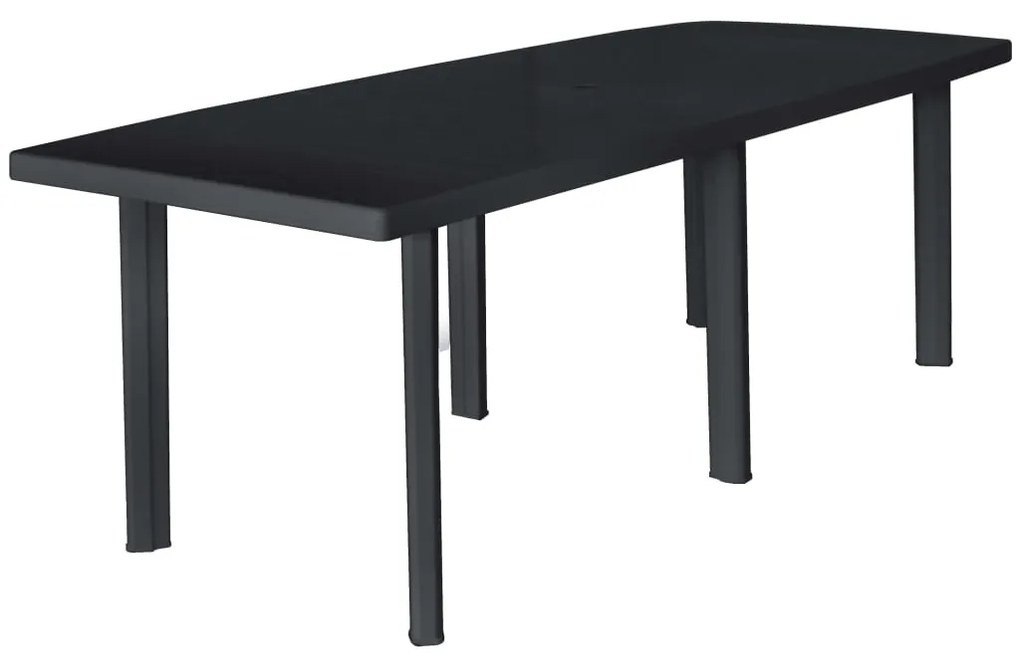 Conjunto de jantar de exterior 11 pcs plástico antracite