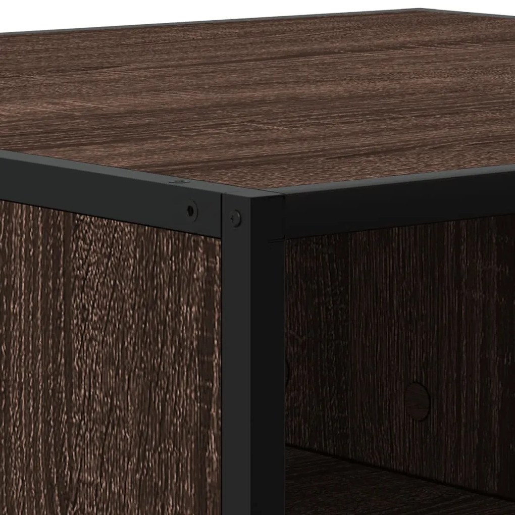 Mesa centro 80x80x30 cm deriv. madeira/metal carvalho castanho