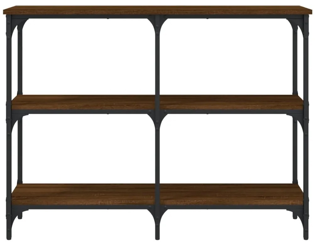 Mesa consola 100x29x75 cm derivados madeira carvalho castanho