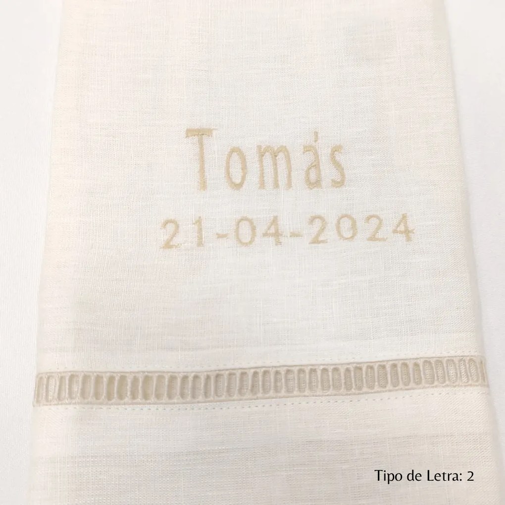 Toalha de Batismo Turtle Linho JOL