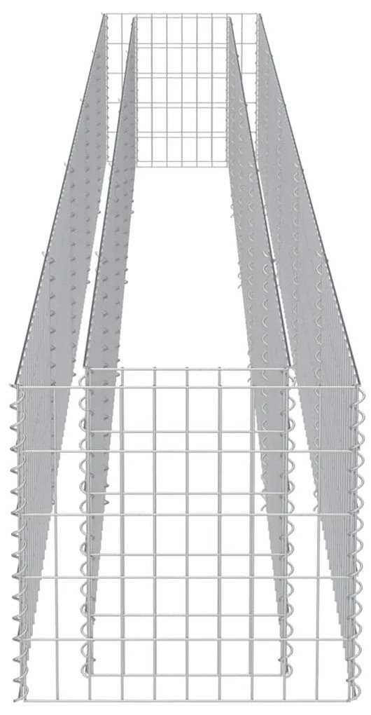 Canteiro elevado/cesto gabião 450x50x50 cm aço galvanizado