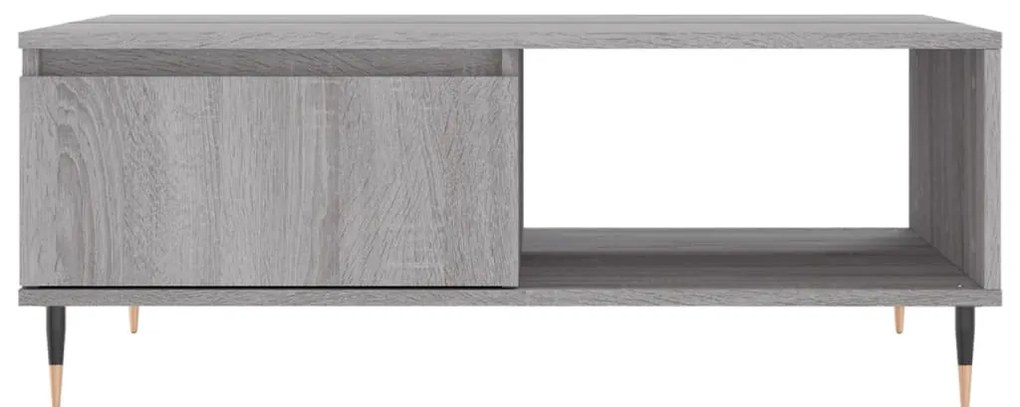 Mesa de centro 90x60x35 cm derivados de madeira cinzento sonoma