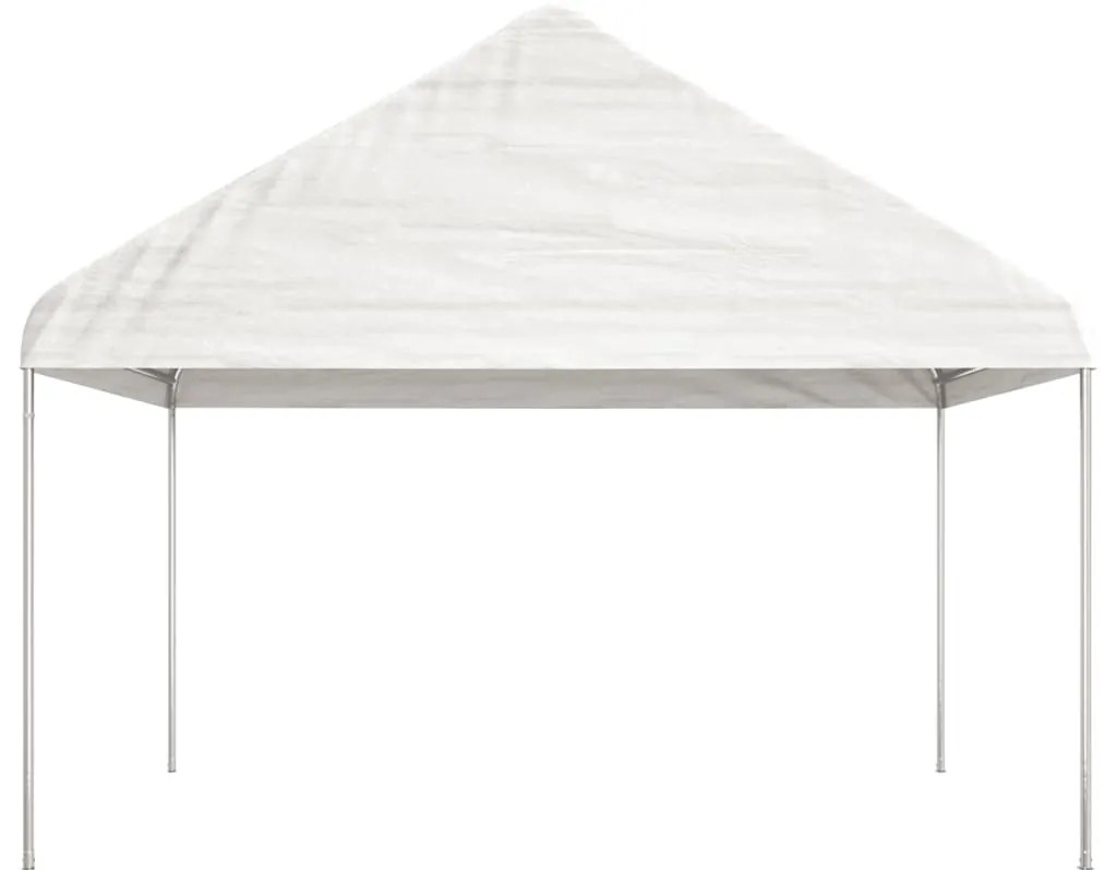 Gazebo com telhado 20,07x4,08x3,22 m polietileno branco