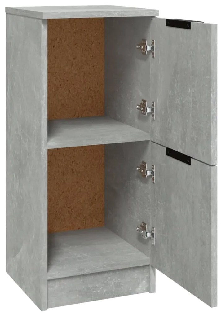 Aparadores 2 pcs 30x30x70 cm madeira processada cinza cimento