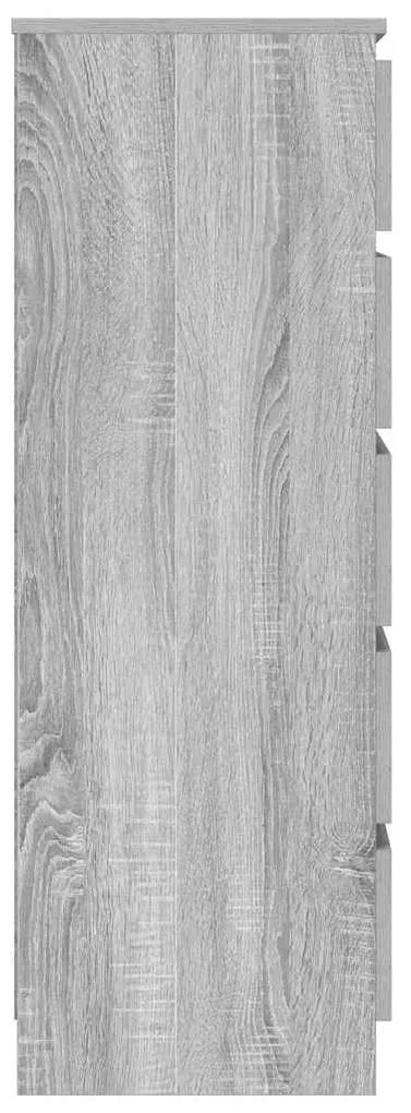 Armário de gavetas 60x36x103 cm deriv. madeira cinzento sonoma