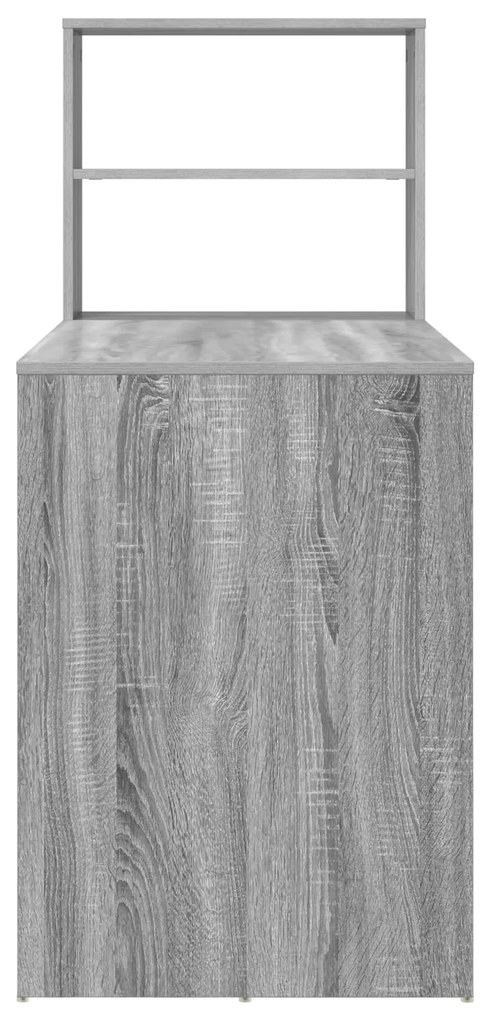 Secretária com Armazenamento Cinzento Sonoma 113x54x120 cm Aglomerado