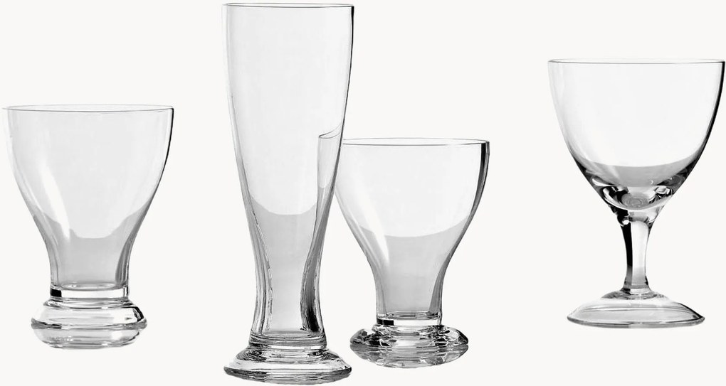 Copos de champanhe artesanais The White Snow, conjunto de 6