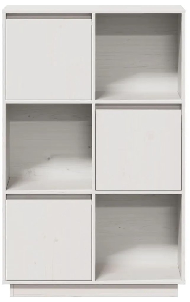 Aparador alto74x35x117 cm pinho maciço branco
