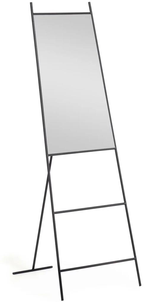 Kave Home - Espelho de pé Norland metal preto 55 x 166 cm