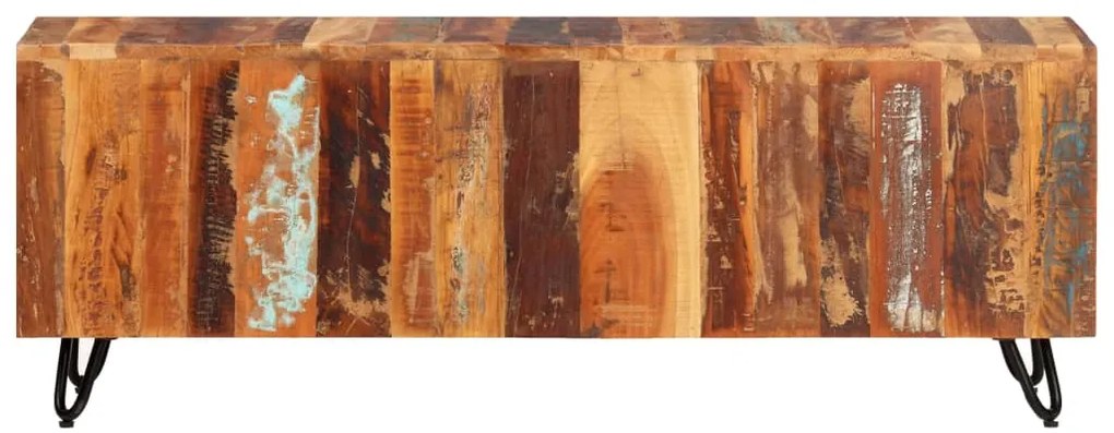 Móvel de TV 110x30x40 cm madeira recuperada maciça