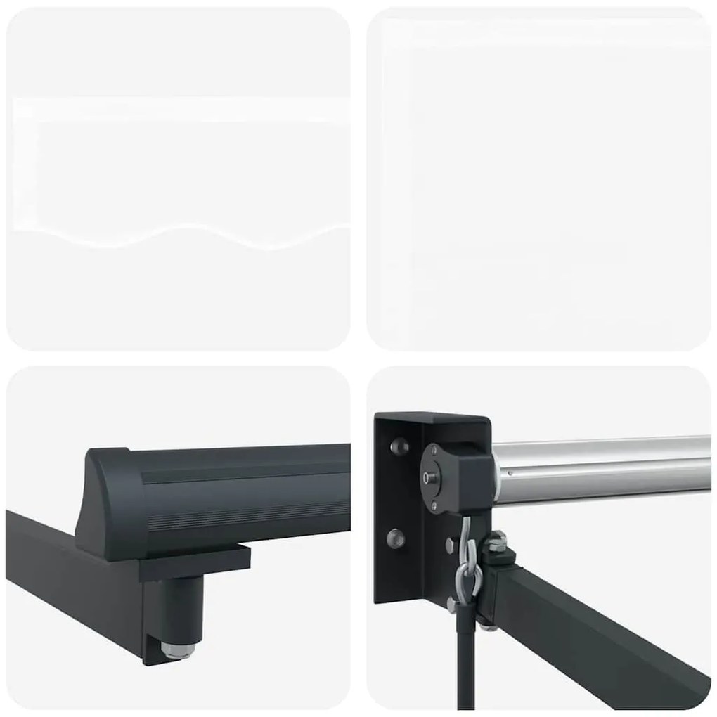Toldo Retrátil Manual vidaXL Branco 500x300 cm