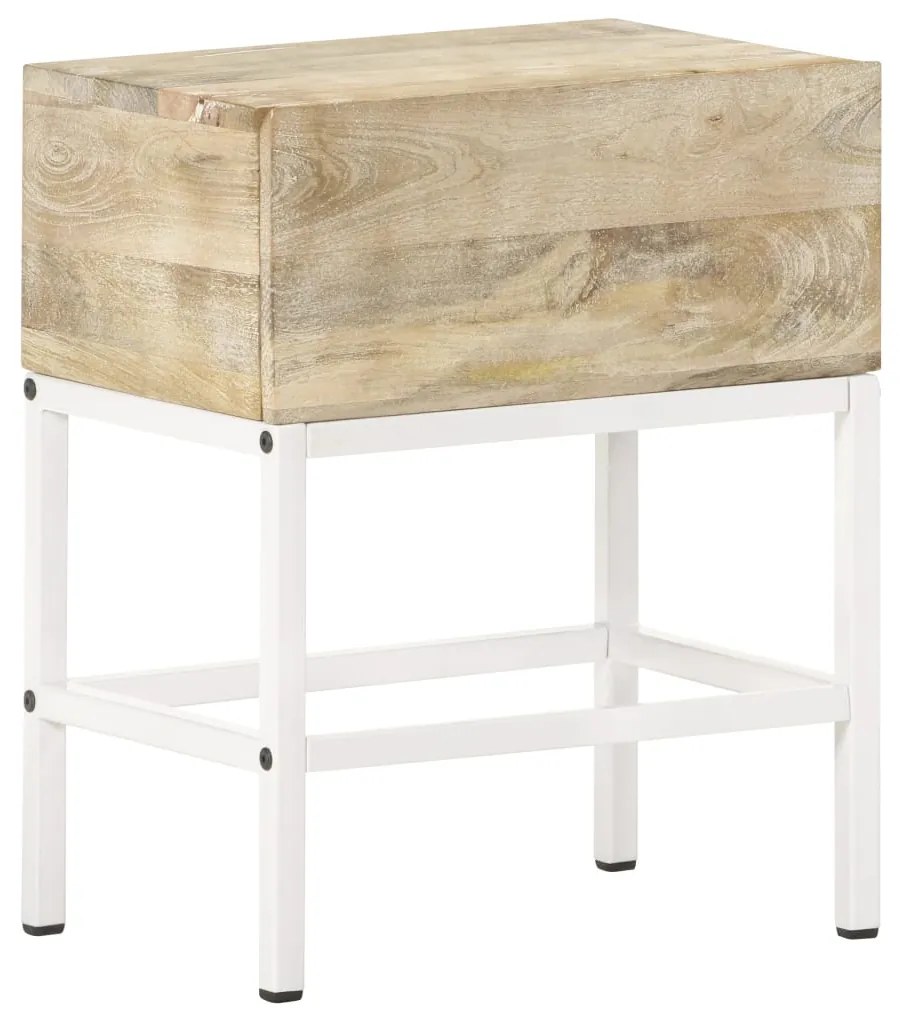 Mesa de cabeceira 40x30x50 cm madeira de mangueira maciça