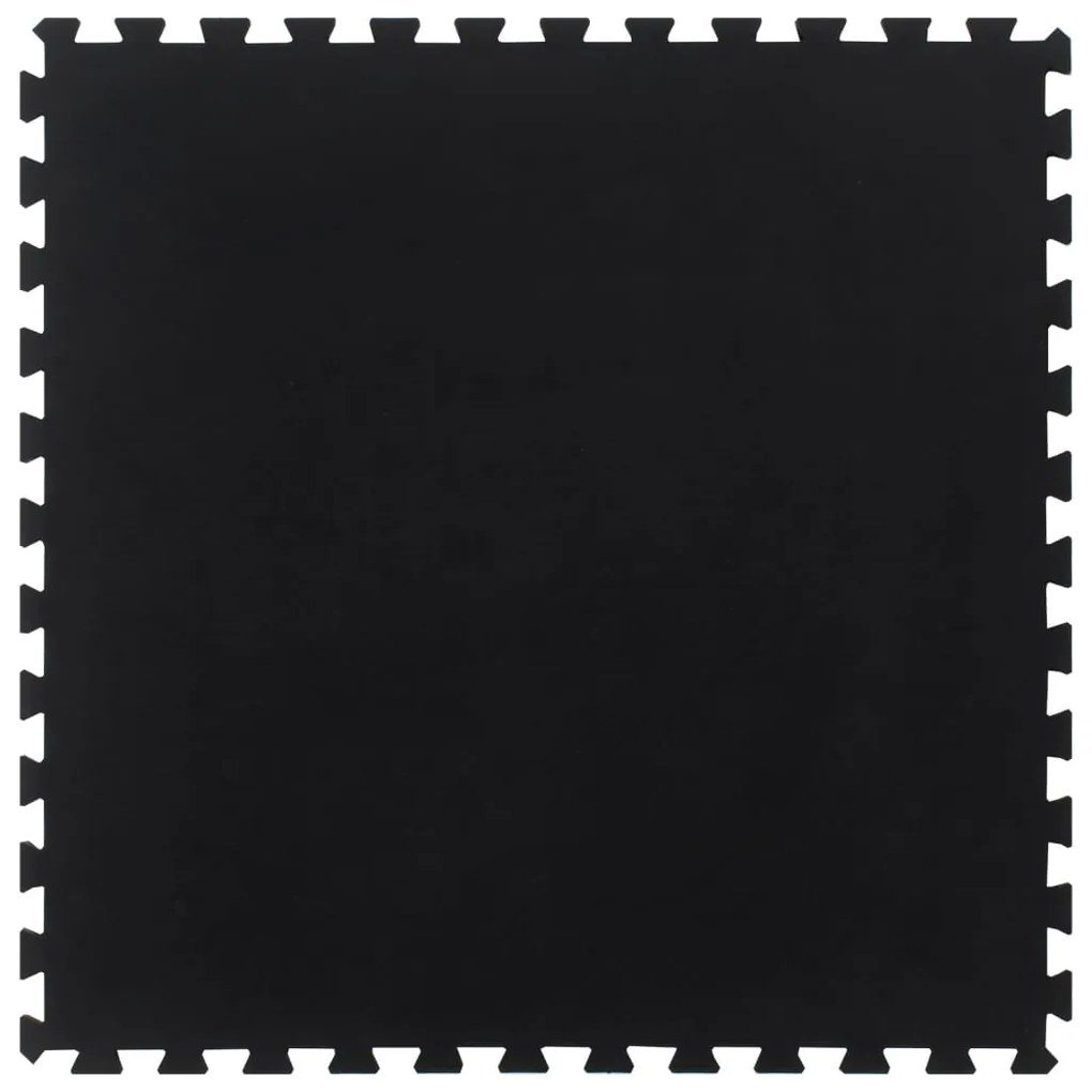 vidaXL Ladrilho de borracha 12 mm 100x100 cm preto