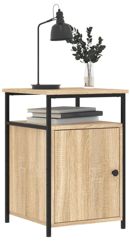 Mesa de cabeceira 40x42x60 cm derivados madeira carvalho sonoma