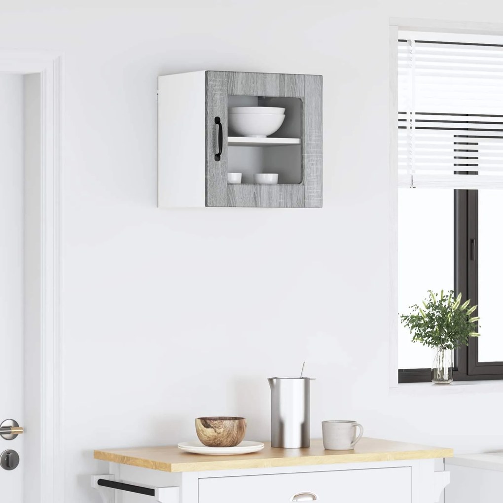 vidaXL Armário de Cozinha com prateleira Cinza Sonoma 40 x 31 x 40 cm