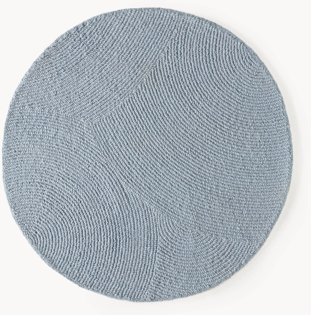 Tapete redondo em lã artesanal Eleni