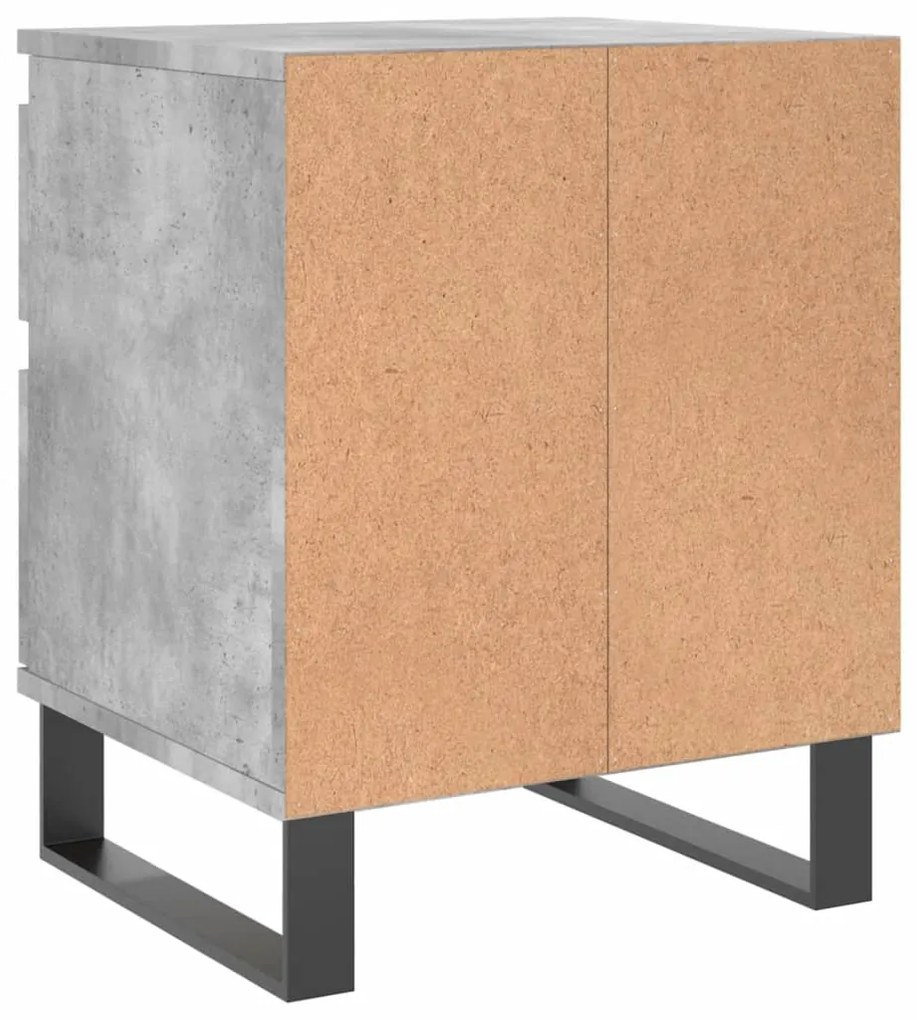 Mesas de cabeceira 2 pcs derivados de madeira cinzento cimento