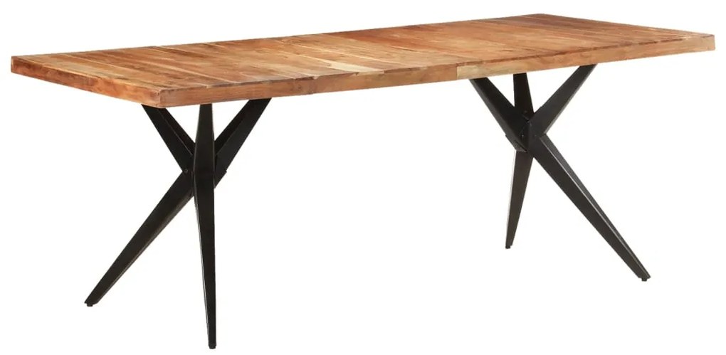 Mesa de jantar 200x90x76 cm madeira de acácia maciça