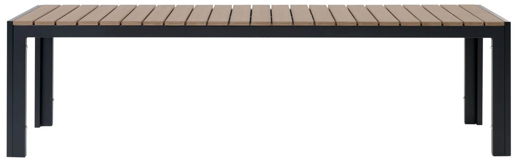 Conjunto de jardim 6 lugares em alumínio castanho claro e preto NARDO Beliani