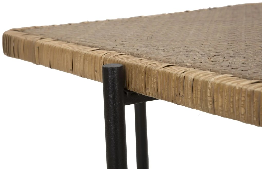 MESA DE CENTRO CEBU 75X55X46,5 CM CASTANHO E PRETO