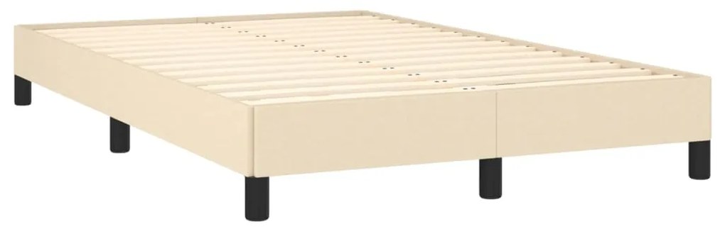 Cama boxspring com colchão 120x190 cm tecido cor creme