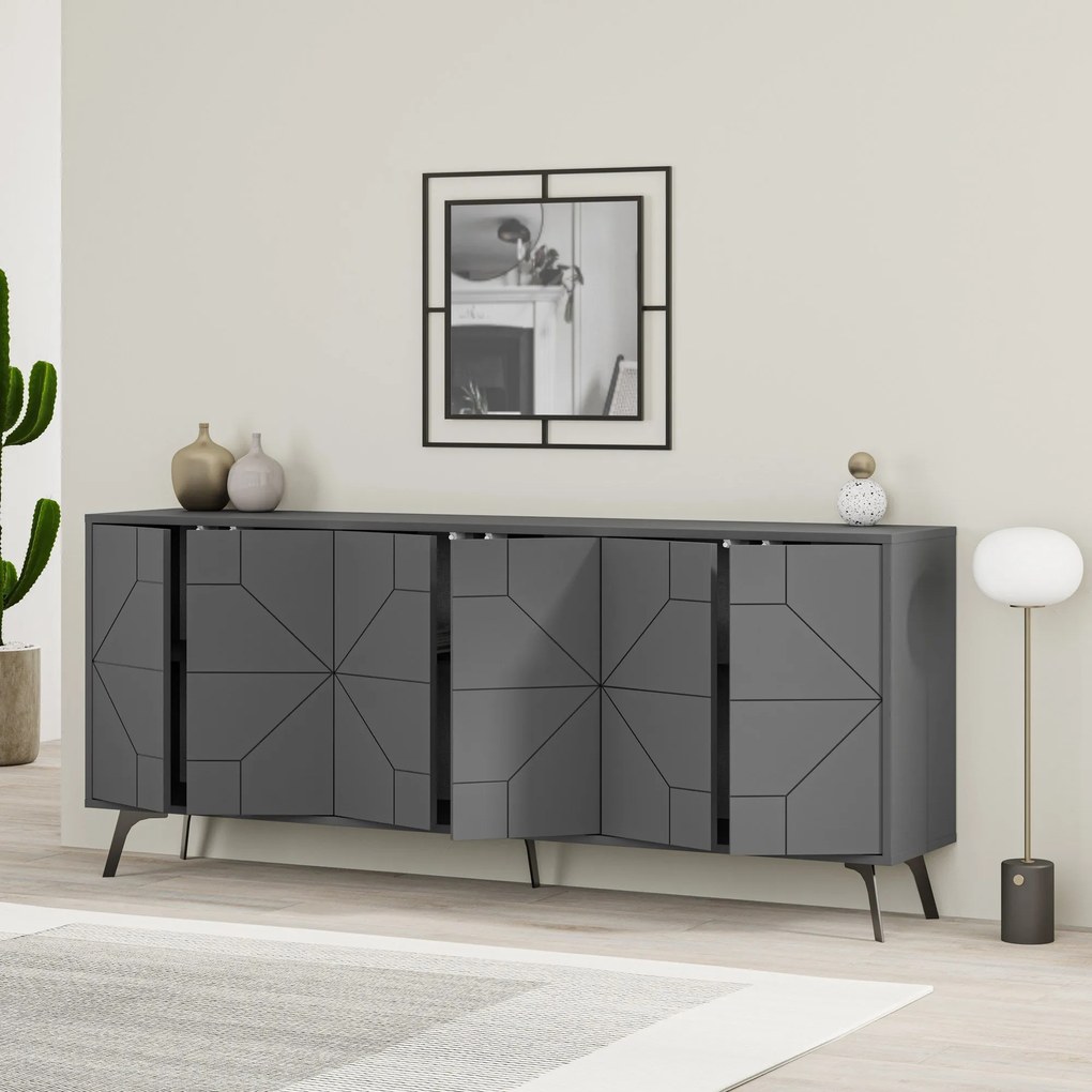 Console Dune – Anthracite – 183,8x77,4x35 cm