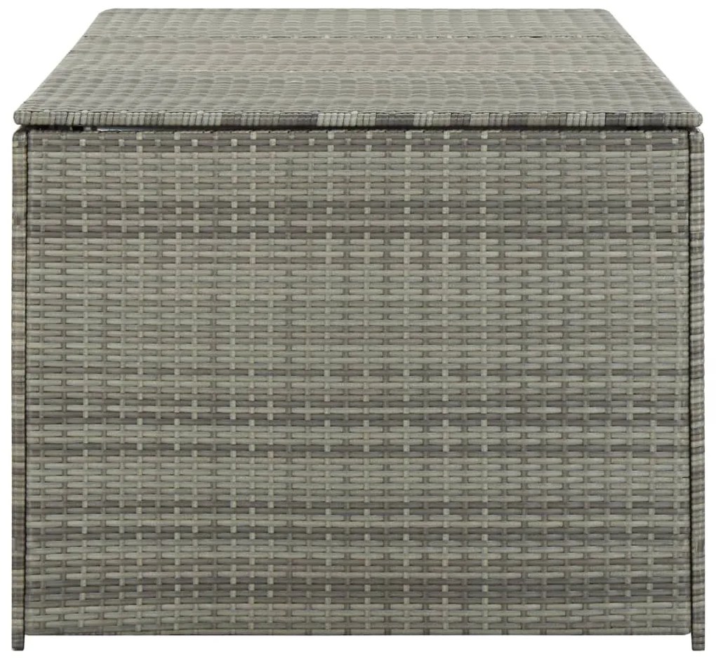 Caixa de arrumação para jardim 180x90x70 cm vime PE cinzento