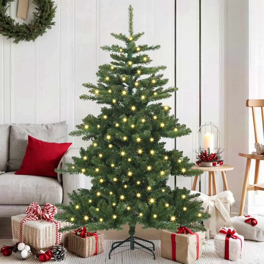 vidaXL Árvore de Natal Articulada Artificial Verde 150 cm PVC