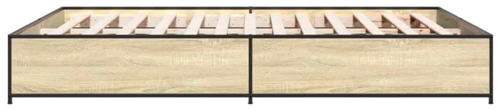 Estrutura de cama 120x190 cm derivados madeira/metal