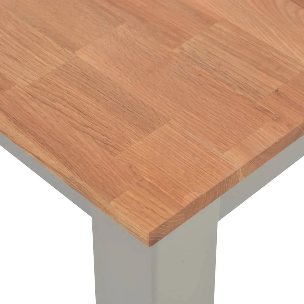 Mesa de jantar 180x90x74 cm madeira de carvalho maciça