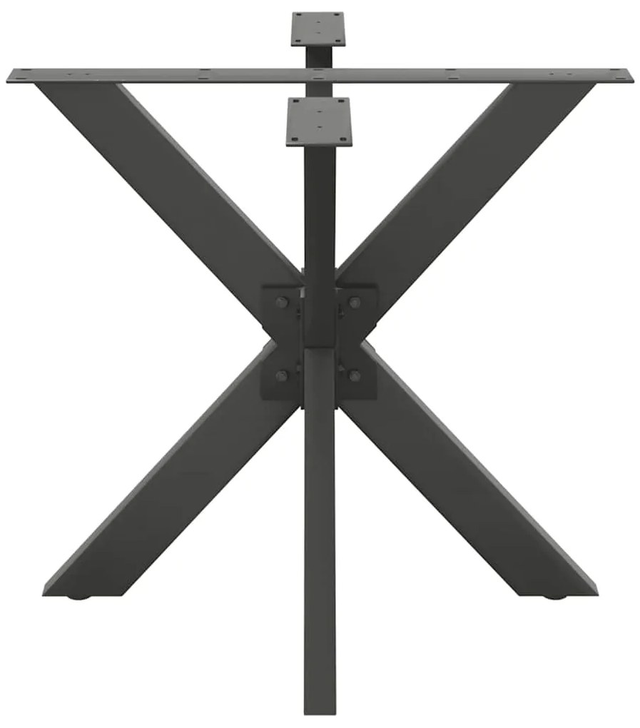 Pé de mesa de jantar em formato de aranha, antracite, 85x85x(72-73) cm