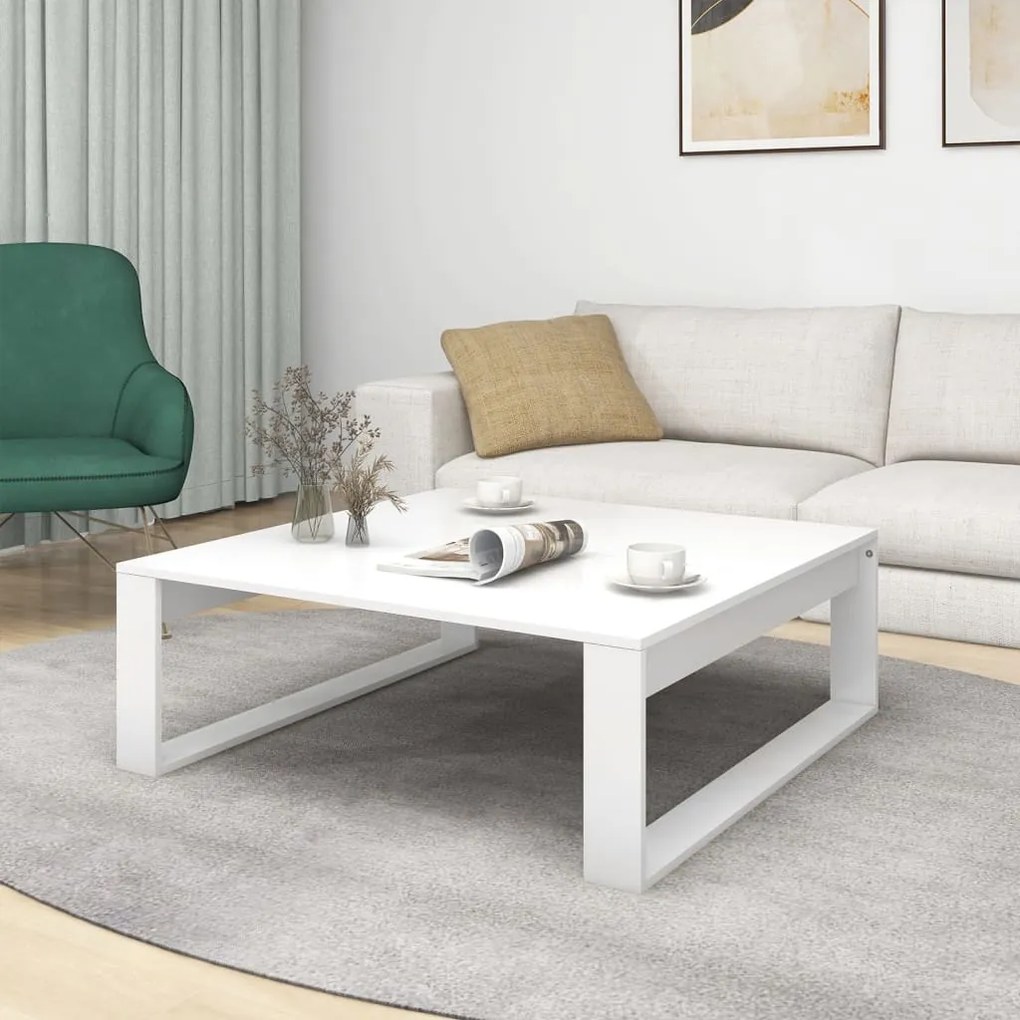 Mesa de centro 100x100x35 cm derivados de madeira branco