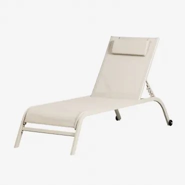 Espreguiçadeira Reclinável Com Almofada Therys Tapioca Bege - Sklum