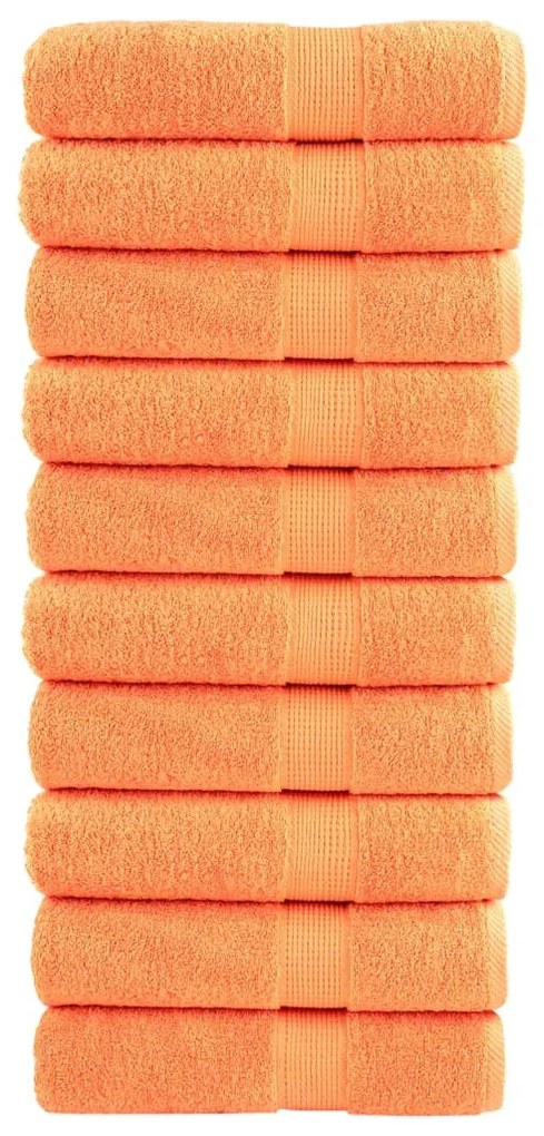 Toalhas de mãos premium SOLUND 10pcs 50x100 cm 600 gsm laranja