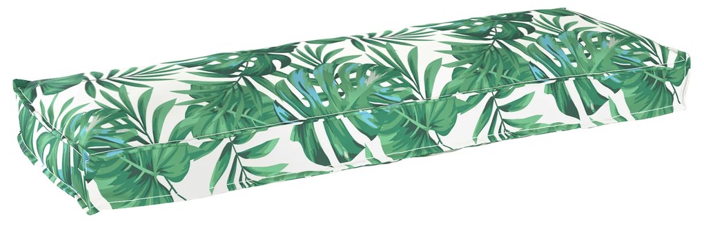 vidaXL Almofada de Pallet para Banco Design de Folha 120x40x8 cm Tecido Oxford