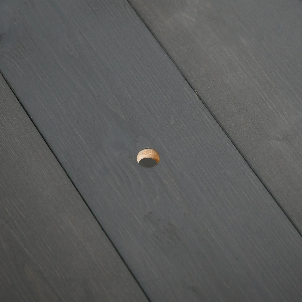 Horta Elevada de Madeira 122,5x56,5x76 cm Mesa de Cultivo com Tecido não Tecido e 4 Orifícios de Drenagem para Cultivo de Plantas e Flores Madeira