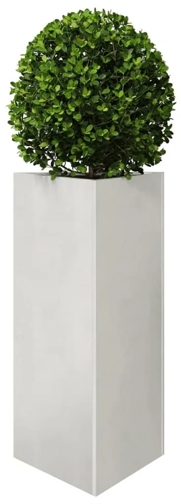 Vaso/floreira de jardim triangular 40x34,5x70 cm aço inoxidável