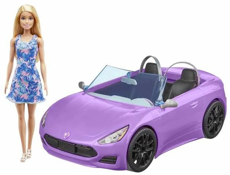 Boneca Mattel Barbie And Her Purple Convertible