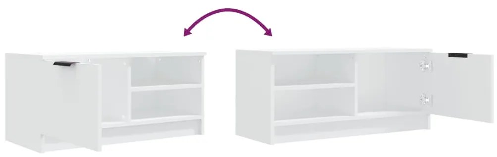 Móveis para TV 2 pcs 80x35x36,5 cm madeira processada branco