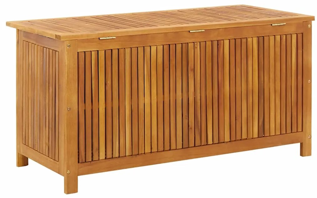 Caixa de arrumação p/ jardim 113x50x58 cm madeira acácia maciça