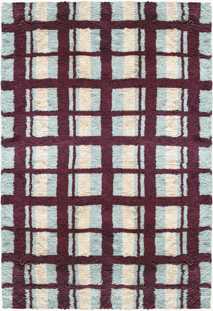 Tapete em lã artesanal de pelo comprido Arbor